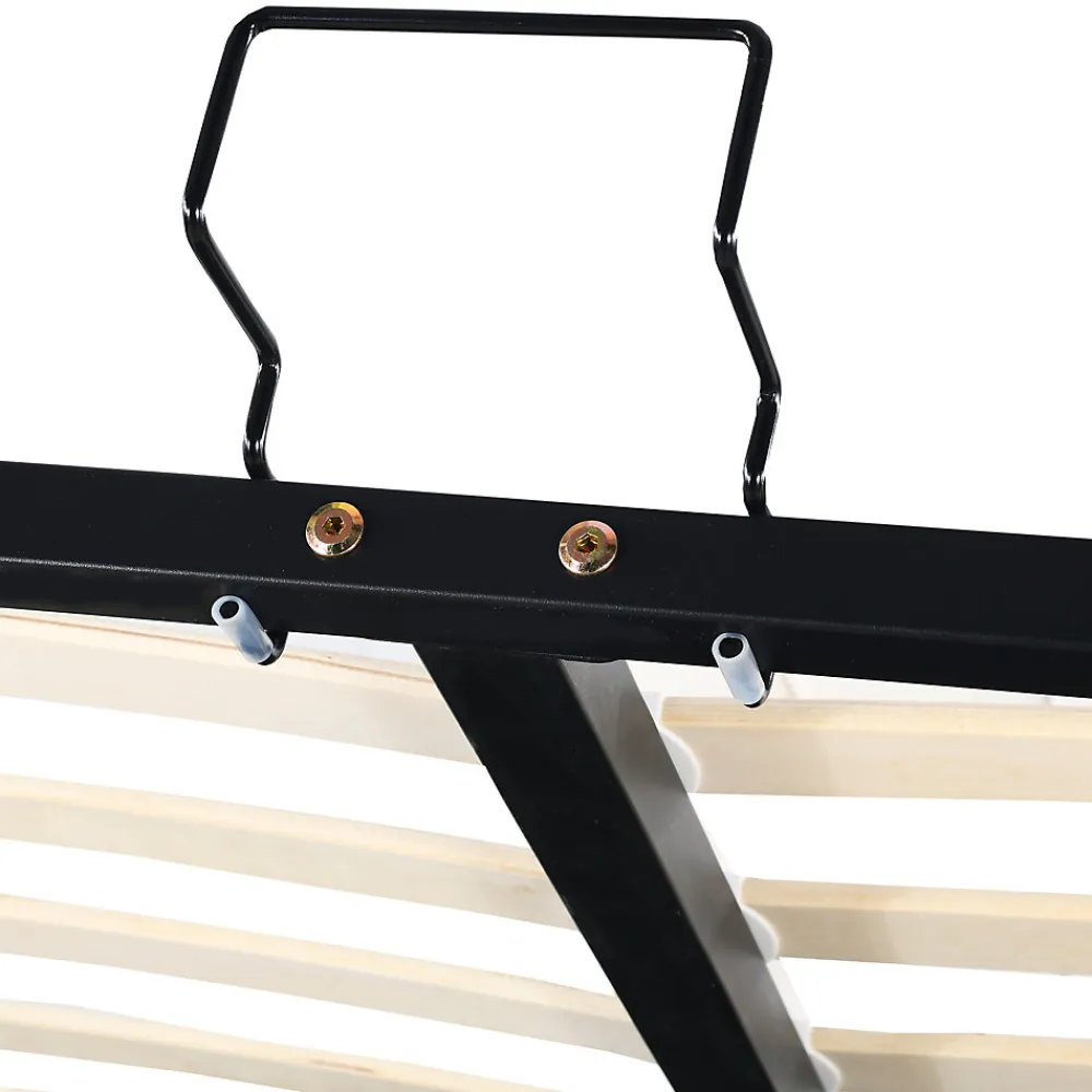 Lit coffre 140x200 cm - Lit double avec tête de lit fleur réglable - Velours + Métal + MDF - Sans matelas - Rose>Okwish Online
