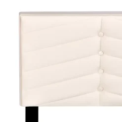 Okwish Lit coffre 140x200 cm - Lit Double Capitonné avec Tête de Lit Réglable - Velours - Sans Matelas - Beige* Lit Coffre