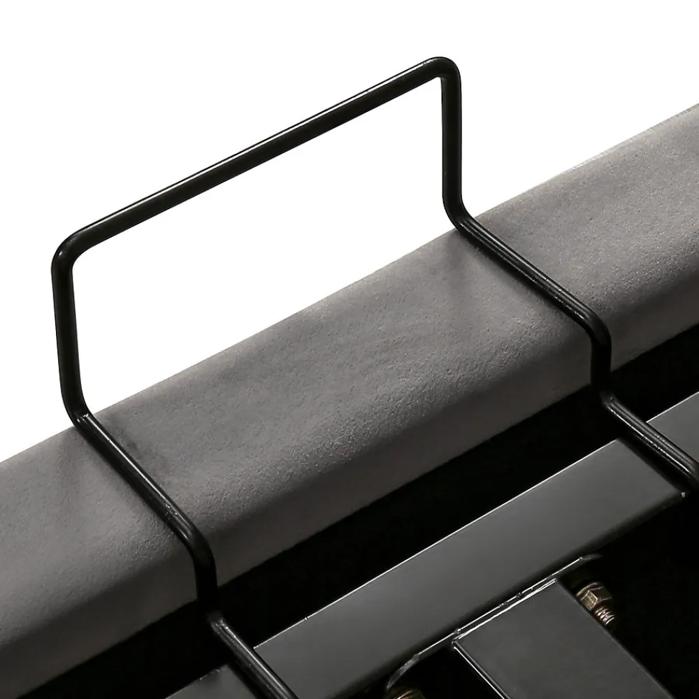 Lit coffre 180x200 cm - Lit double capitonné avec tête de lit oreille - Velours - Sans Matelas - Gris>Okwish Clearance