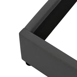 Lit Coffre 160x200 cm - Lit Double Rembourré - Tête de Lit avec Rangement - Lin - Sans Matelas - Gris><noscript><img width=