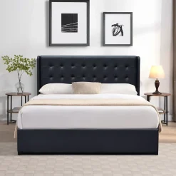 Nuits D'Or Lit coffre 140x200 cm - tete de lit capitonnee - montage rapide et facile - confort optimal - - style moderne* Lit Coffre