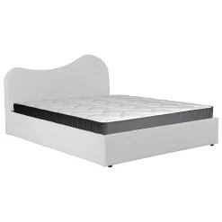 LIT COFFRE 140x190 CM COCOON+ SOMMIER / Tissu Bouclette Blanc>Weber Industries Sale