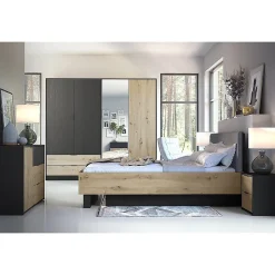Lit Coffre 160x200 MELODY - Design Moderne avec Tete de Lit Rembourrée><noscript><img width=