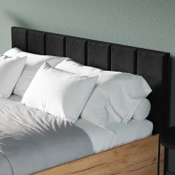 Petits-Meubles Lit coffre 160x200 sommier inclus Solal Bois et Noir* Lit Coffre