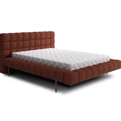 Petits-Meubles Lit coffre 180x200 sommier inclus Ezio Brique* Lit Coffre