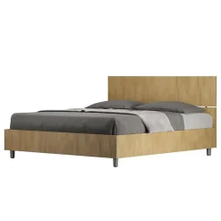 Ityhome Lit coffre 160x190 tête de lit droite Demas chêne* Lit Coffre