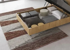 Ityhome Lit coffre 120x200 tête de lit droite Demas chêne* Lit Coffre