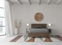 Lit coffre 120x190 tête de lit droite à lattes en noyer Ankel><noscript><img width=