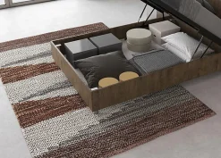Lit coffre 120x190 tête de lit droite à lattes en noyer Ankel><noscript><img width=
