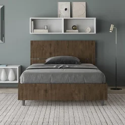 Lit coffre 120x200 tête de lit droite Demas noyer>Ityhome Clearance