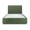 Lit coffre 180x200cm avec tête de lit tapissier Tissu Vert - Hauteur totale : 39cm>Sommeil De Plomb Clearance