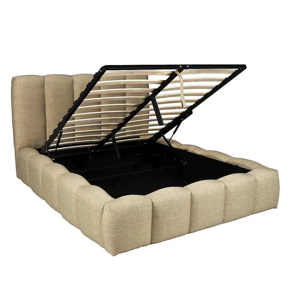 Lit coffre 140x190cm NEST + 1 sommier / Beige>Weber Industries Discount