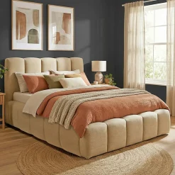 Lit coffre 140x190cm NEST + 1 sommier / Beige><noscript><img width=