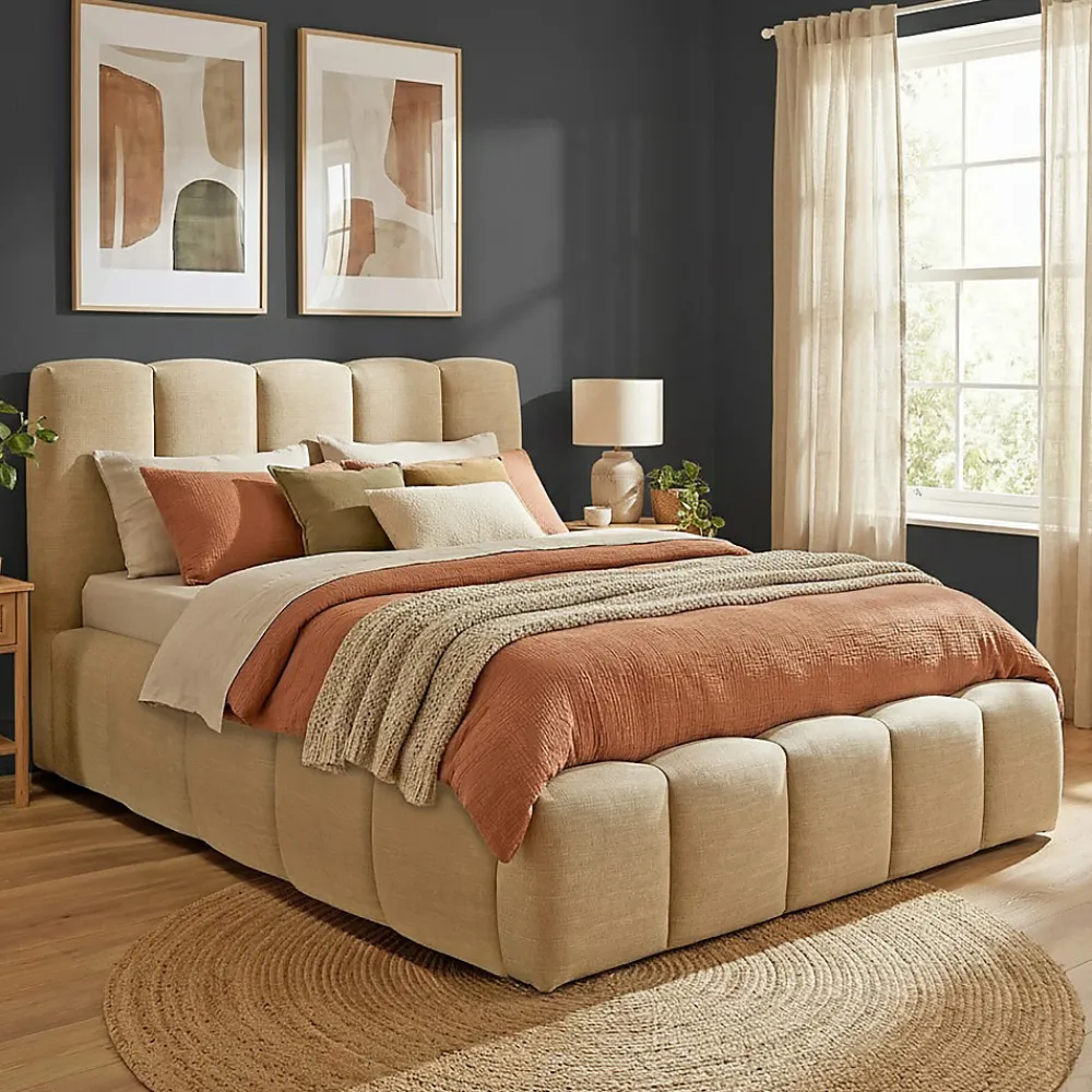 Lit coffre 140x190cm NEST + 1 sommier / Beige>Weber Industries Discount