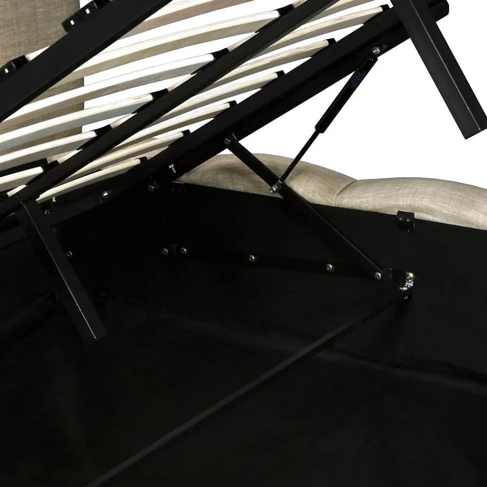 Lit coffre 140x190cm NEST + 1 sommier / Beige>Weber Industries Discount