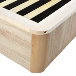 Weber Industries Lit coffre 180x200cm VERSO + 1 sommier / Décor Chêne Blanchi* Lit Coffre
