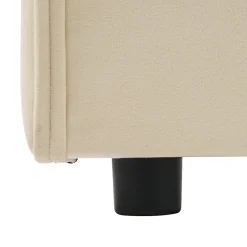 Lit combiné 90 x 200 cm - Lit avec 2 tiroirs et ports USB - Velours Beige - Sans Matelas><noscript><img width=