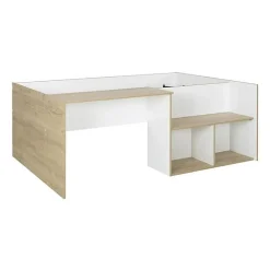 Diagone Lit combiné enfant OSCAR - 90 x 190 cm - Chene clair / Blanc -* Lit Simple