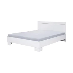 Meublorama Lit COMO 2 places 160x200 cm avec sommier Coloris blanc* Lit Double