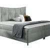 Lit continental Baltimore 178, Double, Gris, Tissu, Disponible>Mobilier1 Sale