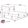 Mobilier1 Lit continental Baltimore 178, Unique, Vert, Tissu, Disponible* Ensemble Sommier Et Matelas
