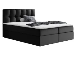 Mobilier1 Lit continental Baltimore 128, Unique, Gris, Faux cuir, Disponible* Ensemble Sommier Et Matelas