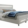 Lit continental Baltimore 174, Double, Blanc, Faux cuir, Disponible>Mobilier1 Hot
