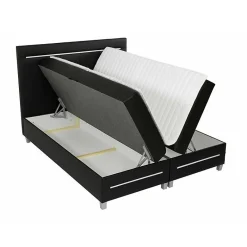 Lit continental Baltimore 174, Double, Blanc, Faux cuir, Disponible><noscript><img width=