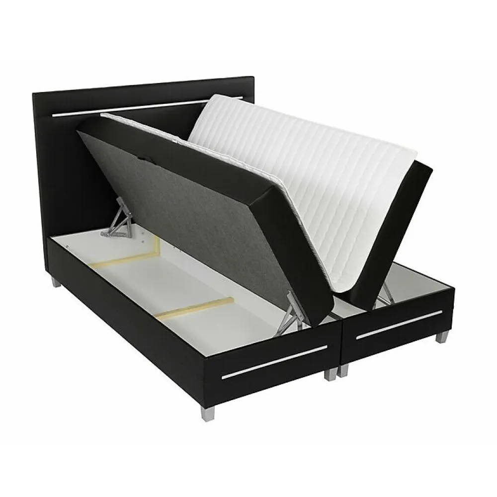 Lit continental Baltimore 174, Double, Blanc, Faux cuir, Disponible>Mobilier1 Hot