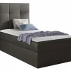 Lit continental Baltimore 180, Unique, Gris, Faux cuir, Disponible>Mobilier1 Best