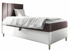 Mobilier1 Lit continental Baltimore 170, Unique, Pourpre, Faux cuir, Disponible* Ensemble Sommier Et Matelas