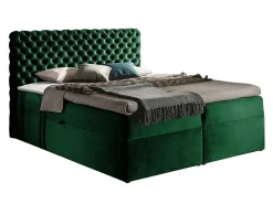 Lit continental Baltimore 148, Unique, Vert, Tissu, Disponible>Mobilier1 Sale