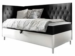 Mobilier1 Lit continental Baltimore 167, Unique, Gris, Faux cuir, Disponible* Ensemble Sommier Et Matelas