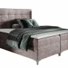 Lit continental Baltimore 185, Double, Marron, Tissu, Disponible>Mobilier1 Outlet