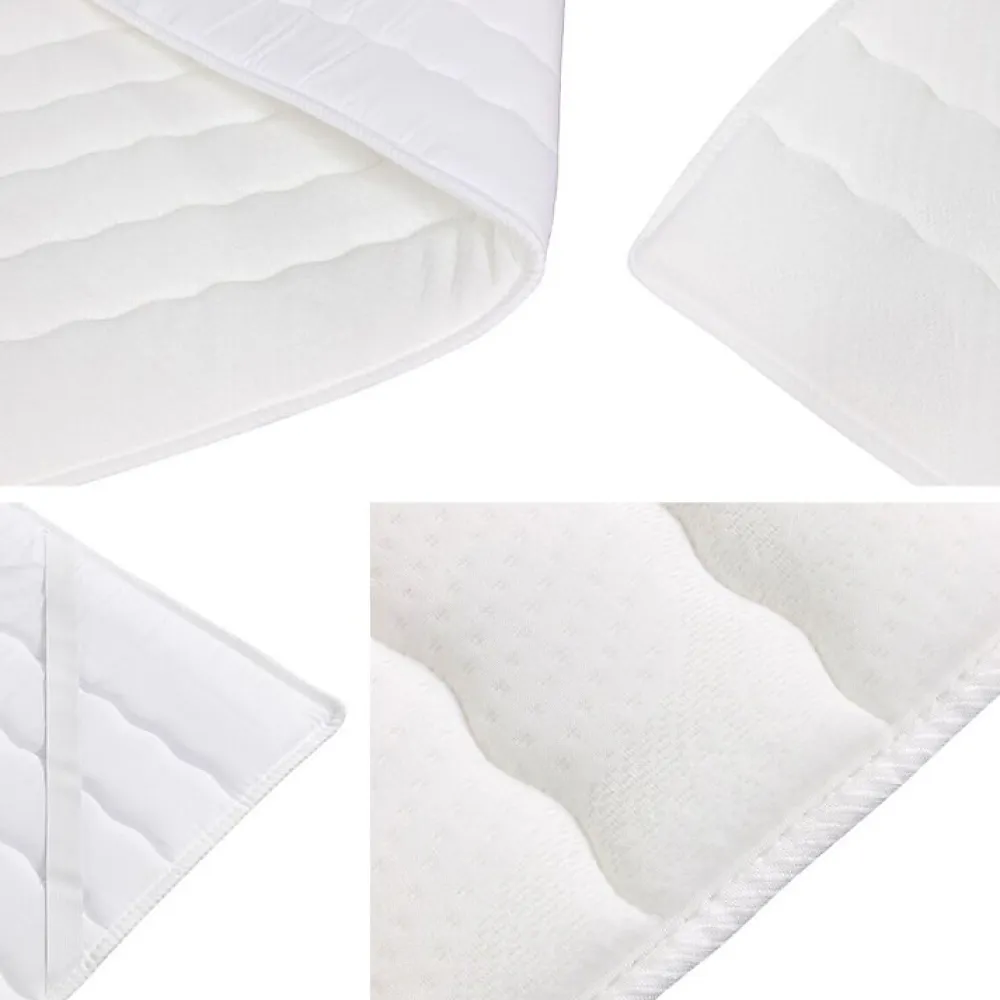 Lit continental Baltimore 179, Unique, Blanc, Faux cuir, Disponible>Mobilier1 Outlet