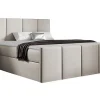 Lit continental Baltimore 154, Double, Brun clair, Tissu, Disponible>Mobilier1