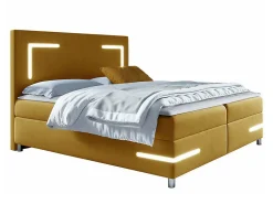 Lit continental Baltimore 173, Double, Jaune, Tissu, Disponible>Mobilier1 Clearance