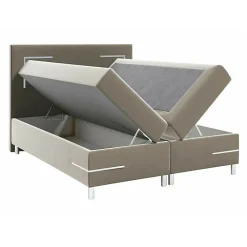 Lit continental Baltimore 173, Double, Jaune, Tissu, Disponible><noscript><img width=