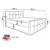 Mobilier1 Lit continental Baltimore 138, Double, Marron, Faux cuir, Disponible* Ensemble Sommier Et Matelas