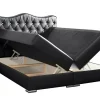 Mobilier1 Lit continental Baltimore 162, Double, Noir, Faux cuir, Disponible* Ensemble Sommier Et Matelas