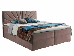 Lit continental Baltimore 146, Double, Rose, Tissu, Disponible>Mobilier1 Clearance