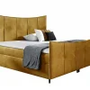 Lit continental Baltimore 177, Double, Jaune, Tissu, Disponible>Mobilier1 Best