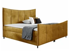 Lit continental Baltimore 177, Double, Jaune, Tissu, Disponible>Mobilier1 Best