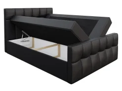 Lit continental Baltimore 138, Double, Blanc, Faux cuir, Disponible><noscript><img width=