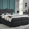 Mobilier1 Lit continental Baltimore 162, Unique, Gris, Faux cuir, Disponible* Ensemble Sommier Et Matelas