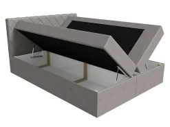 Mobilier1 Lit continental Baltimore 127, Unique, Vert, Tissu, Disponible* Ensemble Sommier Et Matelas