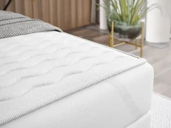 Mobilier1 Lit continental Baltimore 127, Unique, Vert, Tissu, Disponible* Ensemble Sommier Et Matelas
