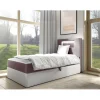 Mobilier1 Lit continental Baltimore 169, Unique, Pourpre, Faux cuir, Disponible* Ensemble Sommier Et Matelas