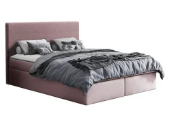 Lit continental Baltimore 126, Double, Rose, Tissu, Disponible>Mobilier1 Discount