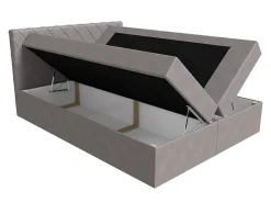 Lit continental Baltimore 127, Double, Brun clair, Tissu, Disponible><noscript><img width=